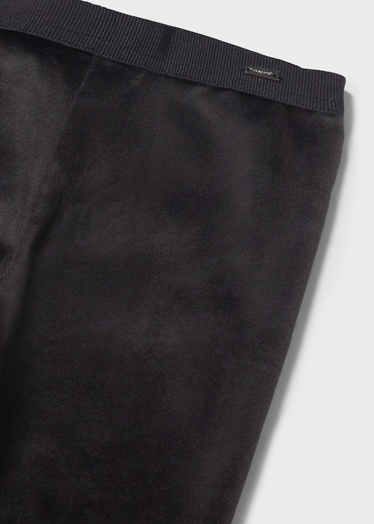 Mayoral - Black Velvet Leggings