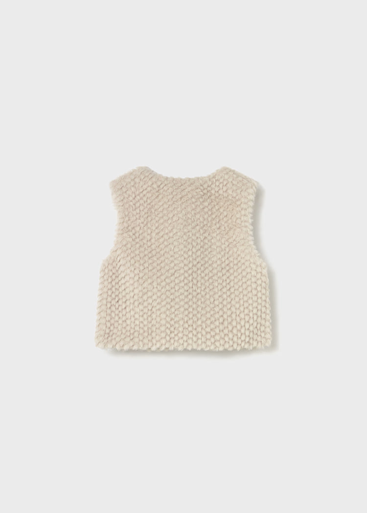 Mayoral - Sand Faux Fur Vest