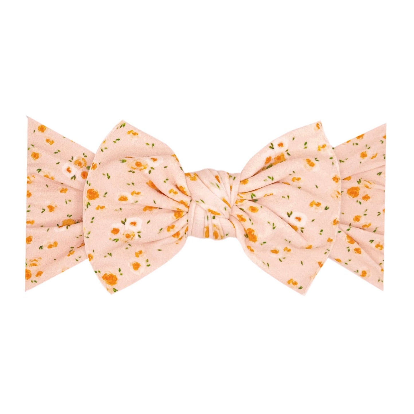 Baby Bling Bows - Baby Bling® Printed Knot soft nylon headband: Pink Rose