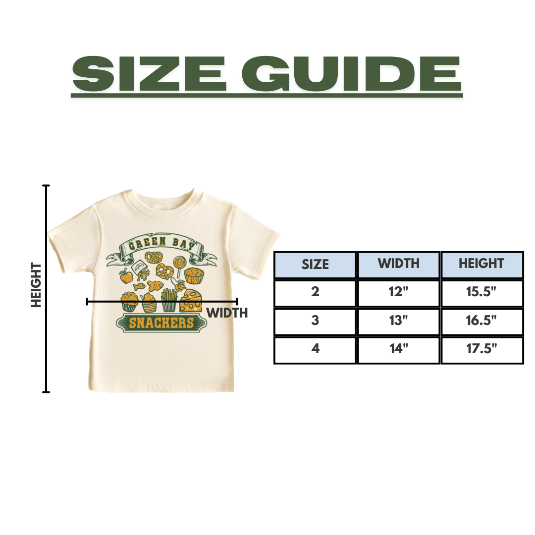 Little Groupies - GREEN BAY Packers - SNACKERS Kids Tee