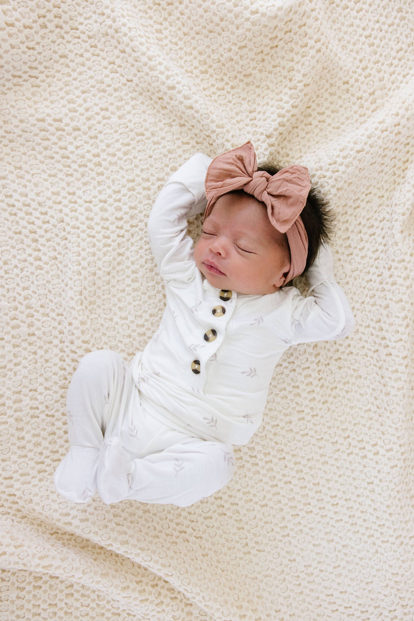 Baby Bling Bows - Baby Bling® The Original Knot soft nylon headband: Rose Gold