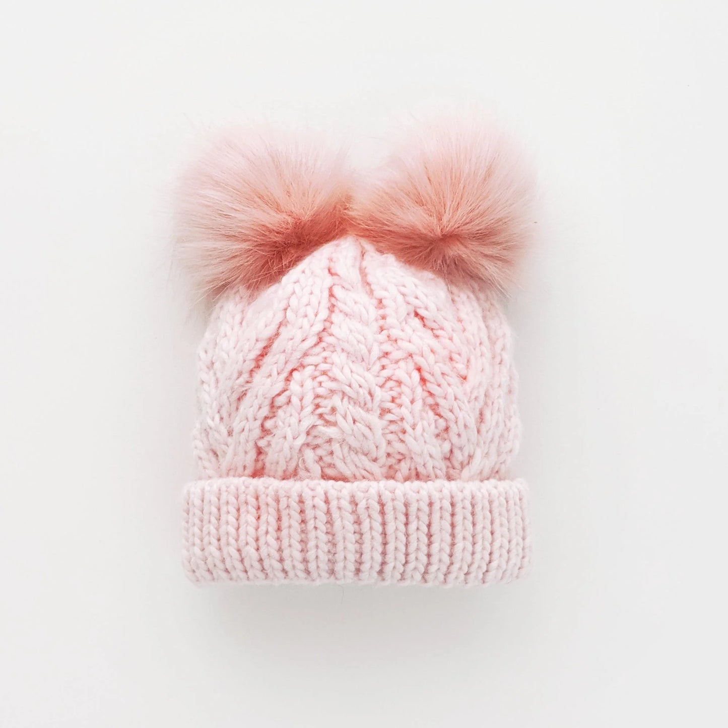Huggalugs - Blush Pink Fluffer Beanie Hat