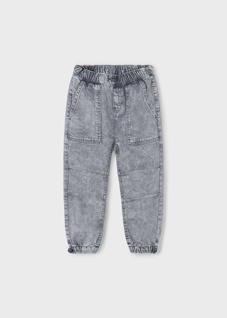 Mayoral - Gray Parachute Denim Pants