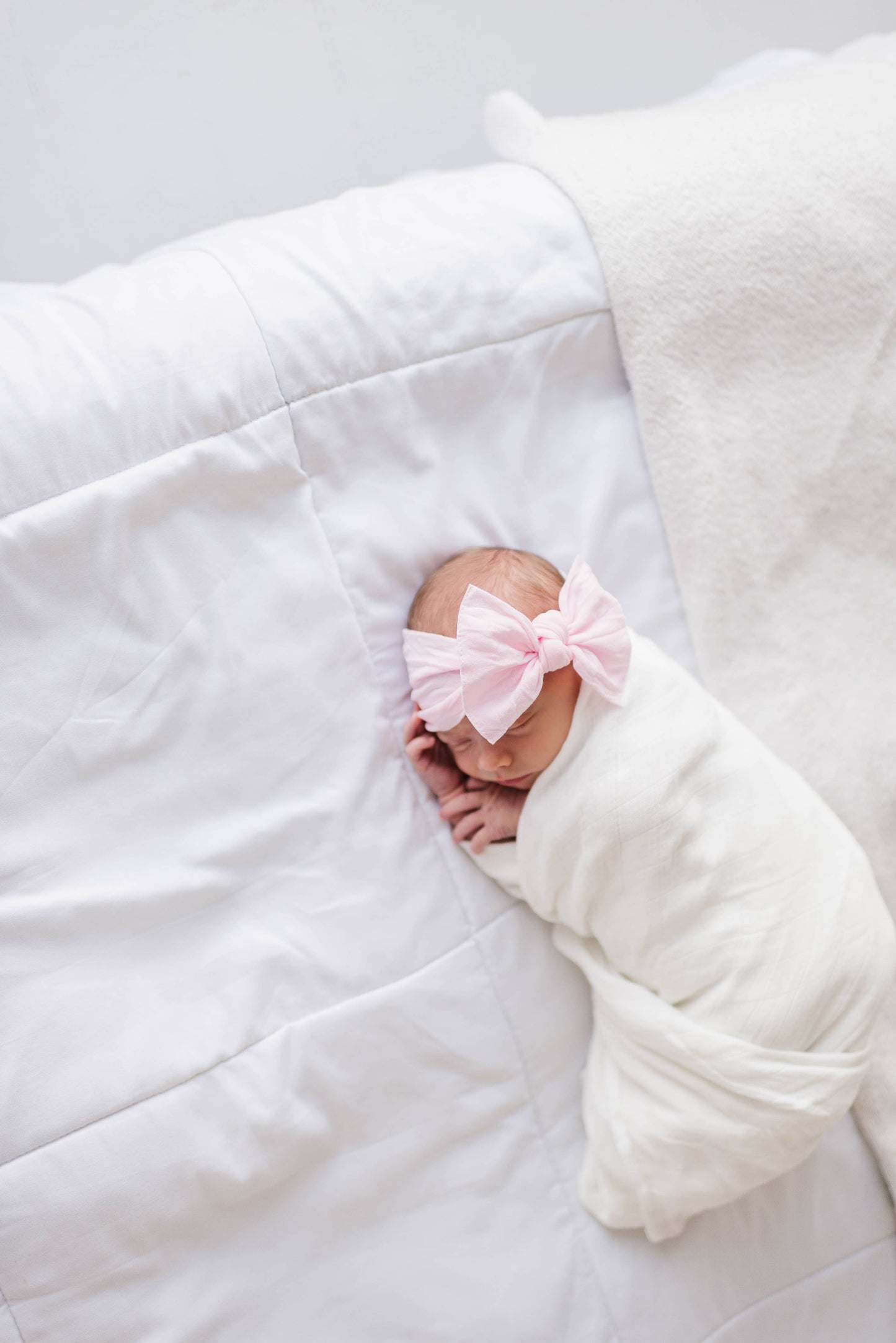 Baby Bling Bows - Pink - THE KNOT Soft nylon headband: pink