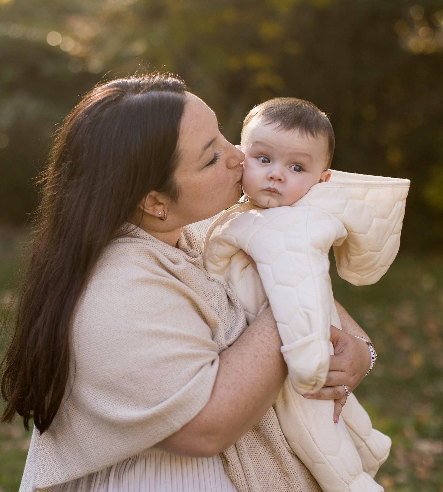 Burt's Bees Baby - Organic Cotton Honeycomb Quilted Bunting: Oat