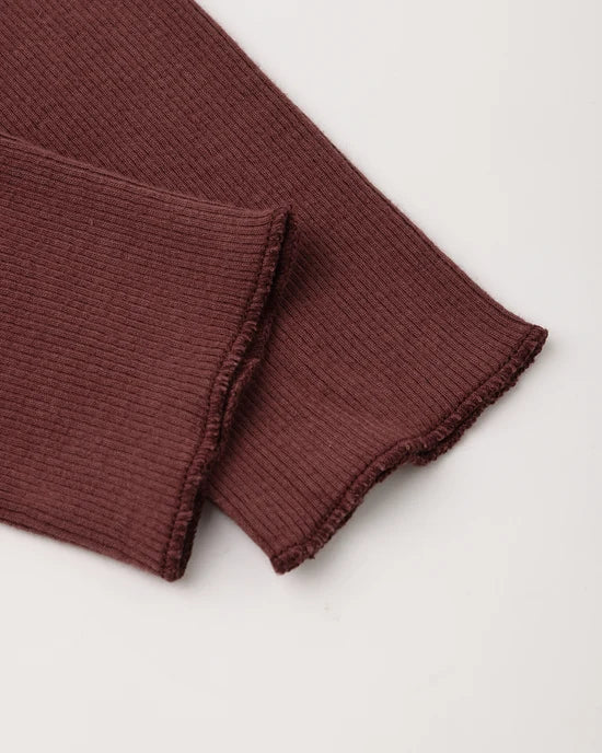 Quincy Mae - Ribbed Legging || Black Cherry