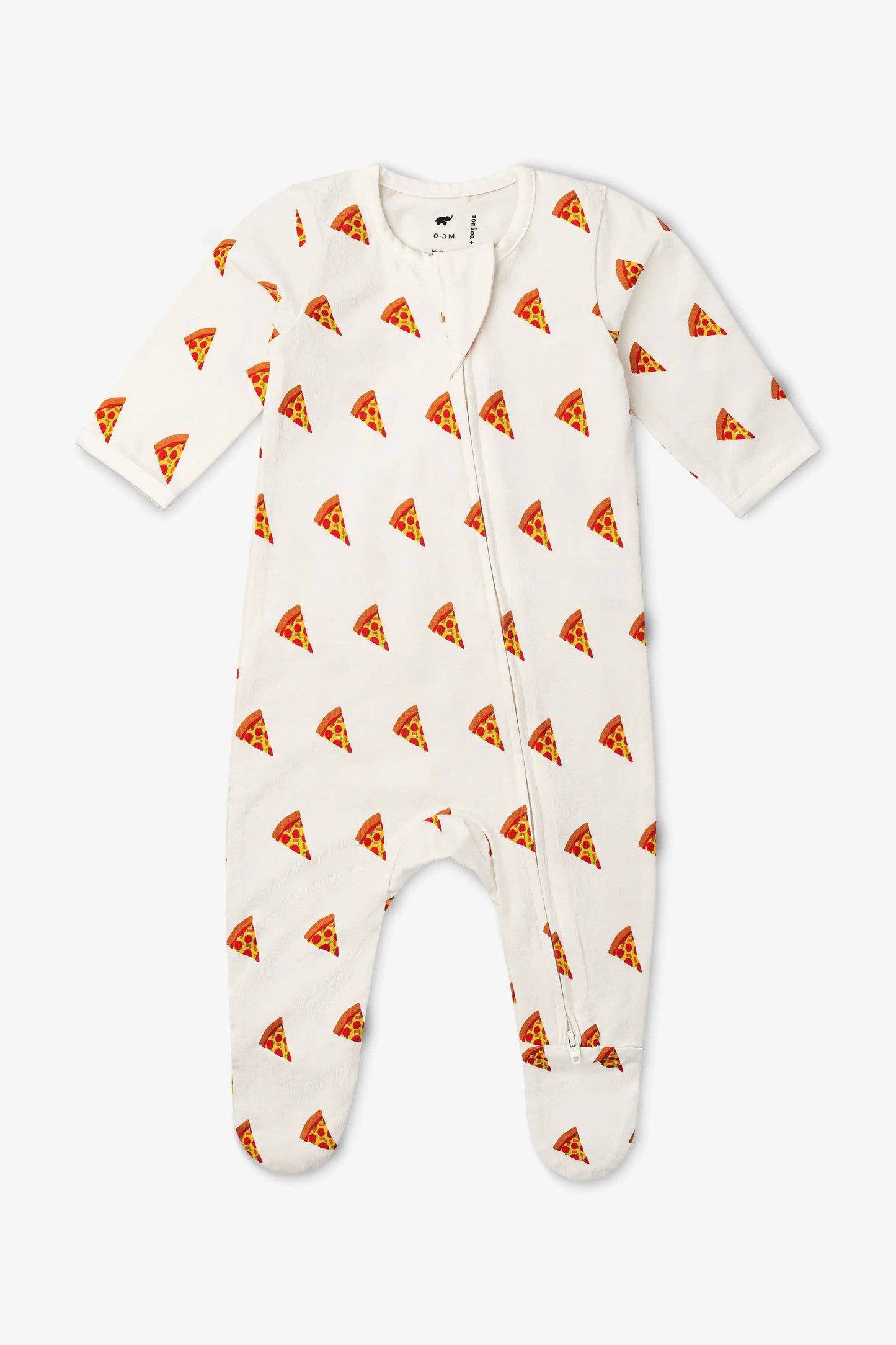 Monica + Andy - Zipper One-Piece PJ: Tiny Pizza