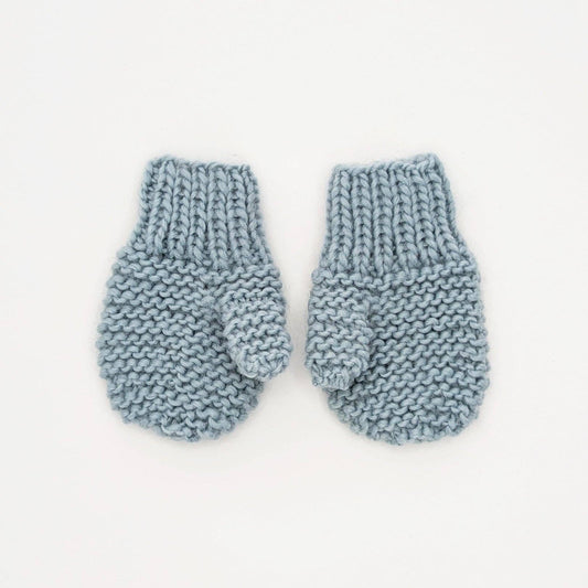 Huggalugs - Garter Stitch Mittens - Surf Blue - for Toddlers & Kids