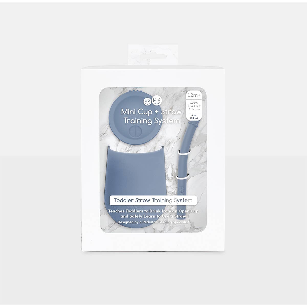 ezpz - Mini Cup + Straw Training System (Baby / Toddler 9+ months): Indigo