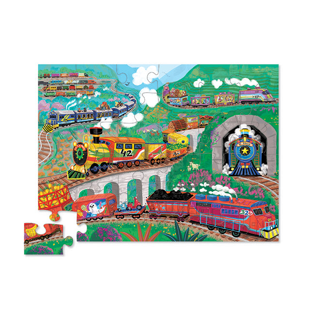 Crocodile Creek - 36pc Foil Shaped Box Puzzle - All Aboard
