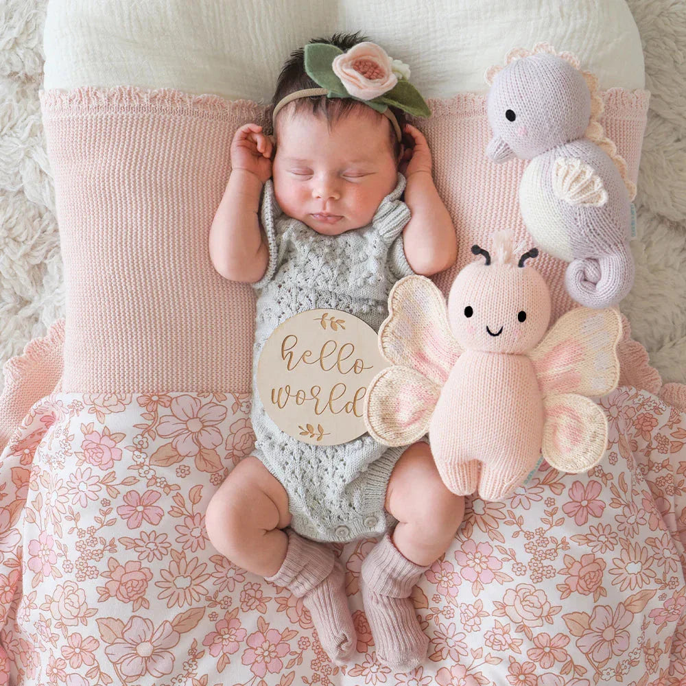Cuddle + Kind -Baby Butterfly Pink Petal - Baby Animal Collection