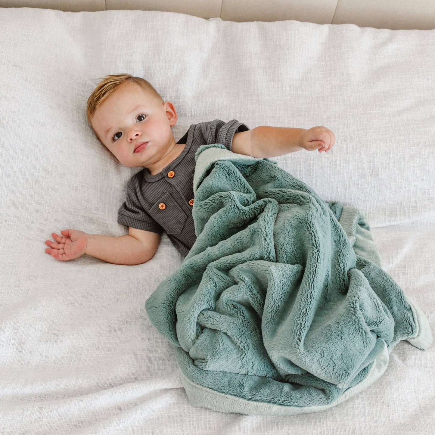 Saranoni - LUSH RECEIVING BLANKETS: Seagrass