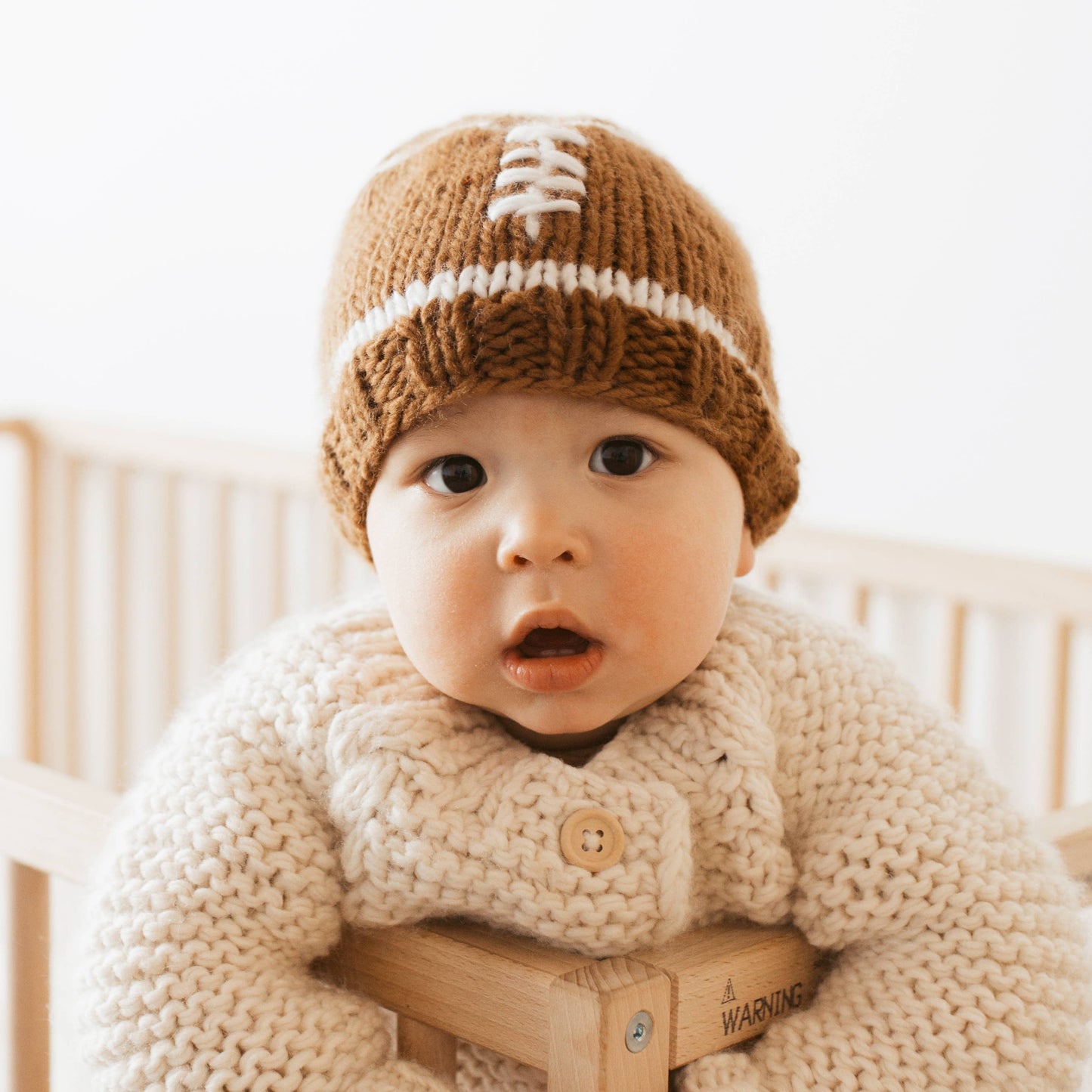 Huggalugs - Knit Football Beanie Game Day Hat