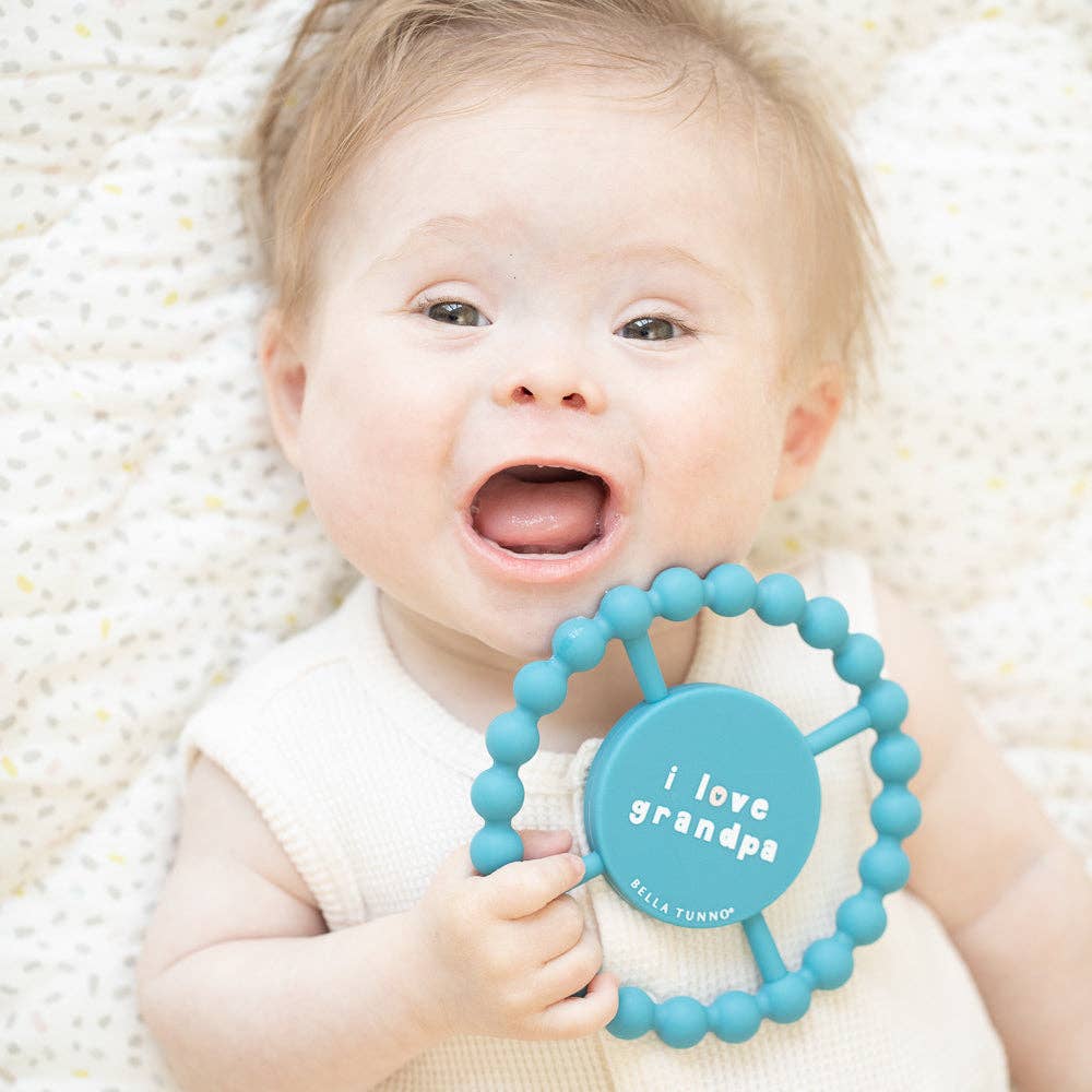 Bella Tunno - I Love Grandpa Happy Teether: Blue