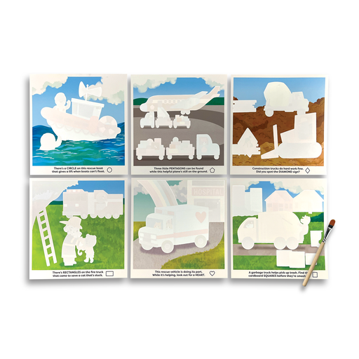 OOLY - Water Amaze Water Reveal Boards - Helpful Vehicles (13 PC Set)