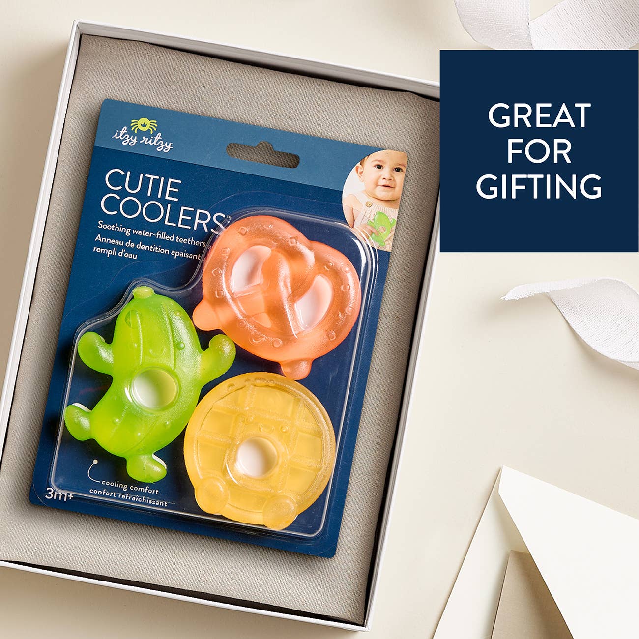 Itzy Ritzy - Cutie Coolers™ Water Filled Teethers (3-pack): Silly Foods