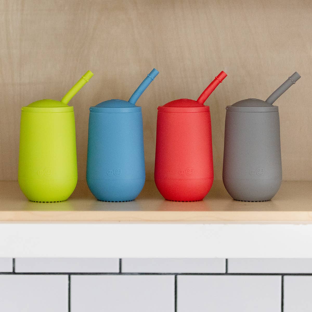 ezpz - Happy Cup + Straw System: Pewter