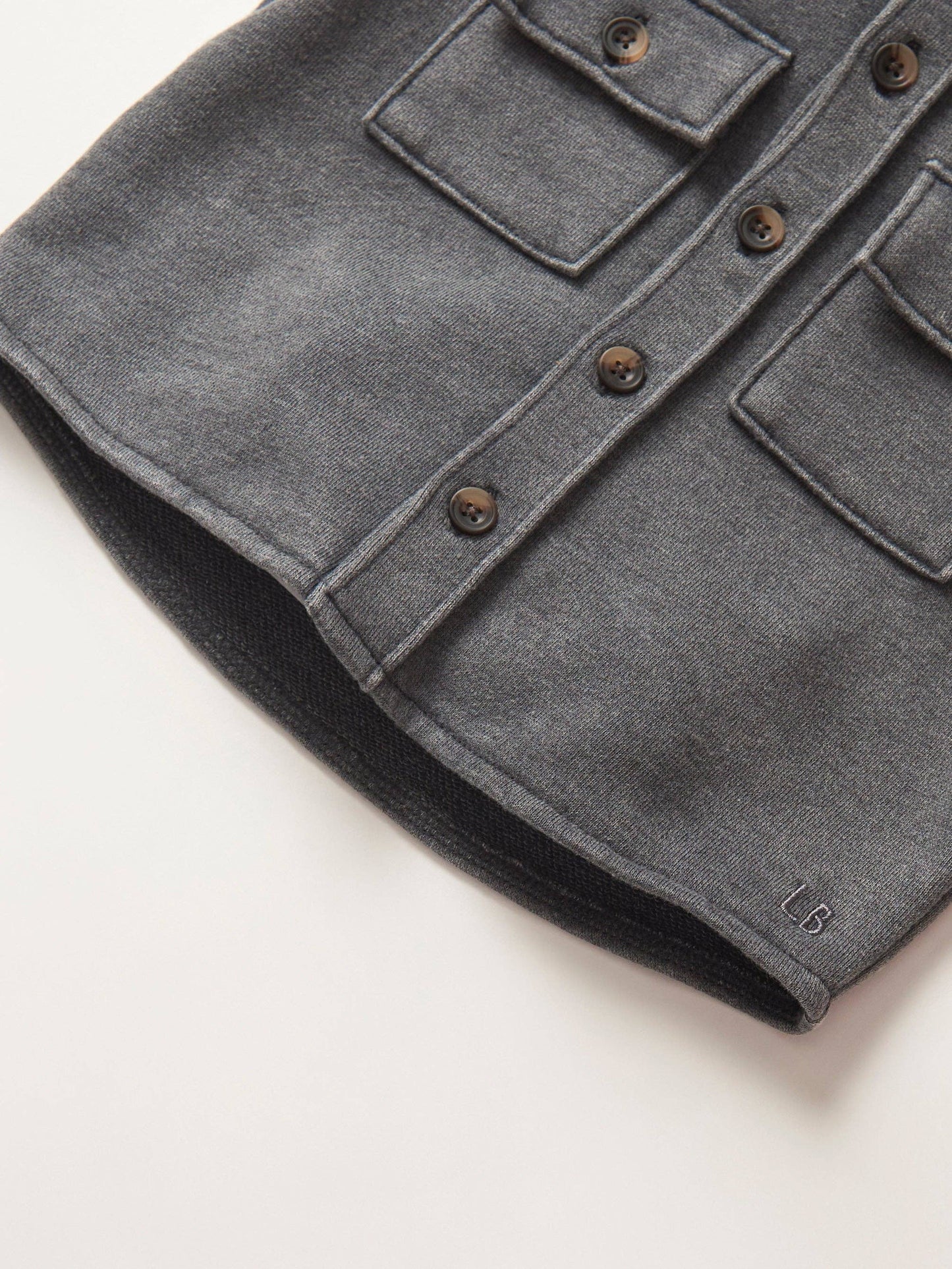 Little Bipsy - Lightweight Hooded Shacket - Charcoal Wash