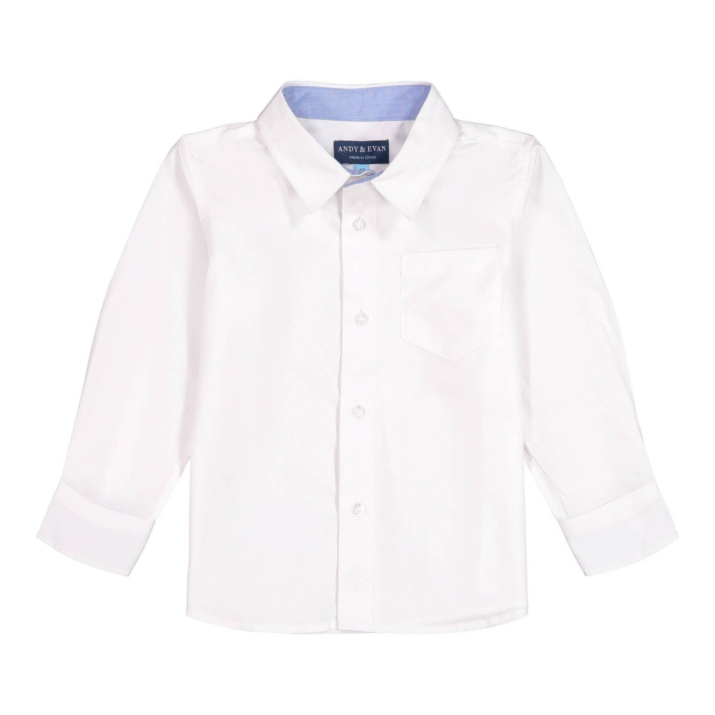 Andy & Evan - Boys Toddler White Poplin Buttondown