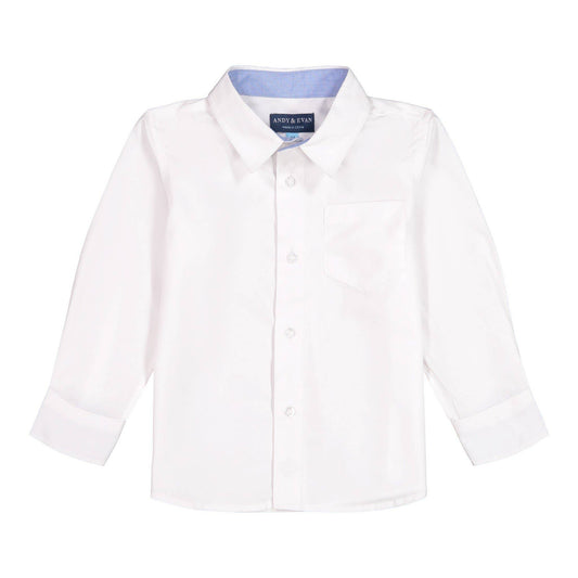 Andy & Evan - Boys Toddler White Poplin Buttondown