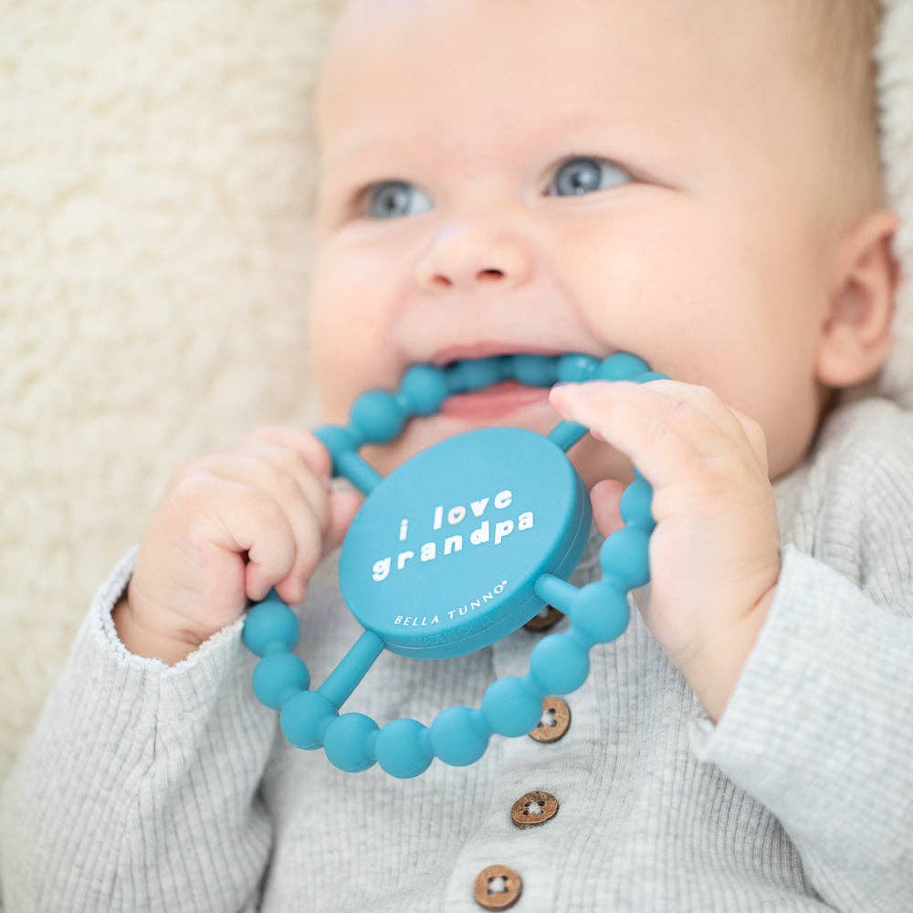 Bella Tunno - I Love Grandpa Happy Teether: Blue