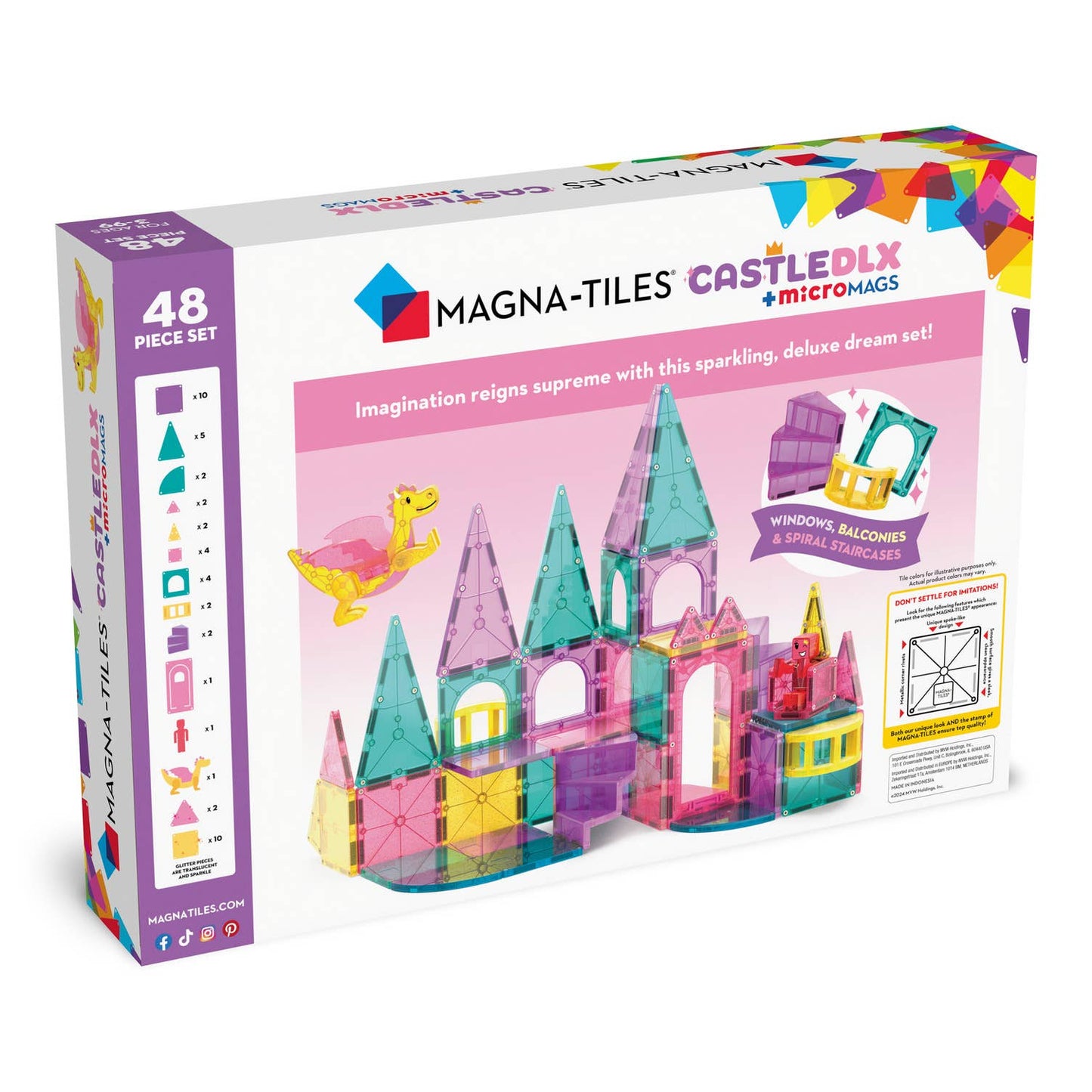 Magna-Tiles - Magna-Tiles Castle DLX 48-Piece Set