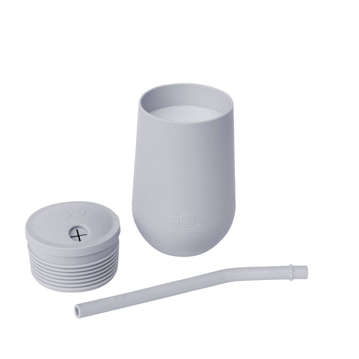 ezpz - Happy Cup + Straw System: Pewter