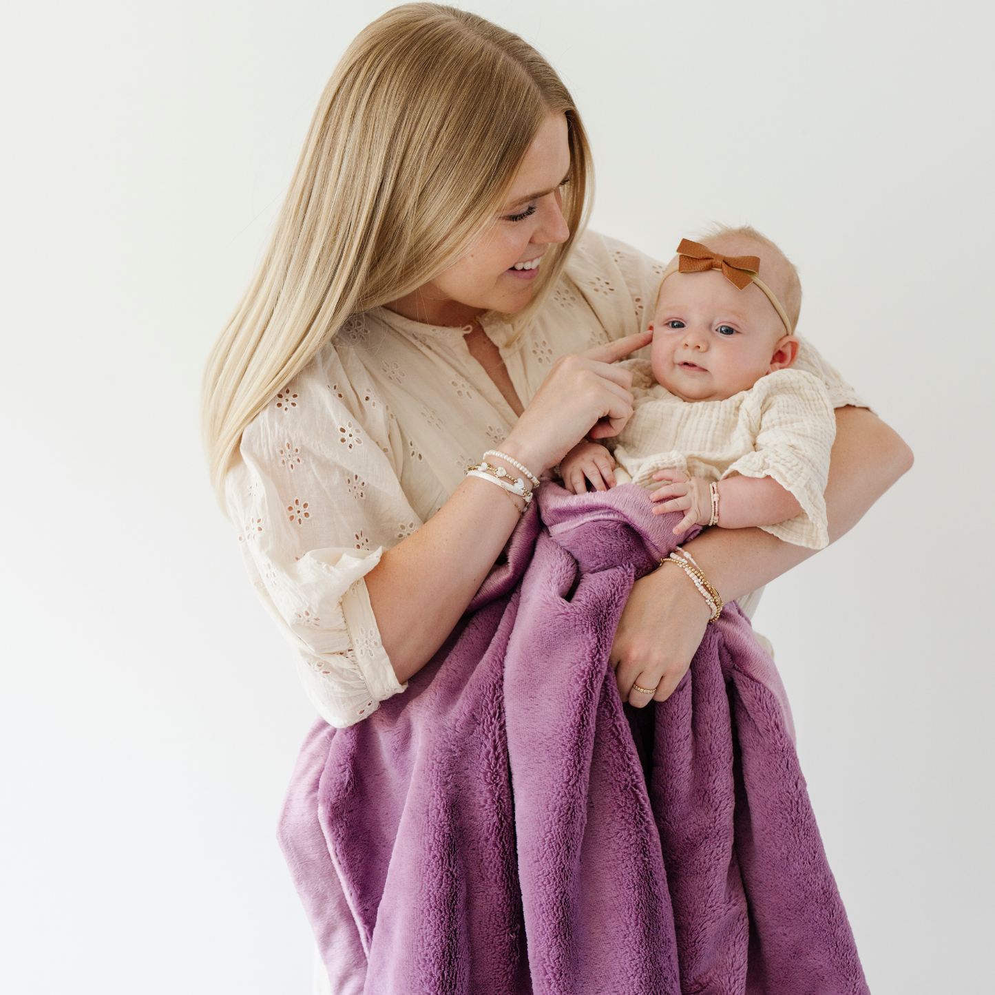 Saranoni - LUSH RECEIVING BLANKETS: Aubergine