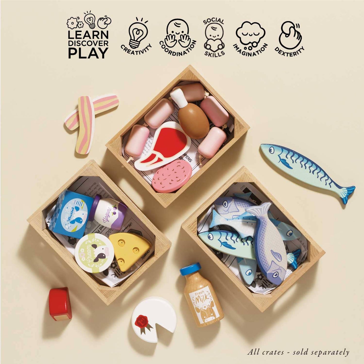 Le Toy Van, Inc. - Bakery & Patisserie Wooden Market Crate