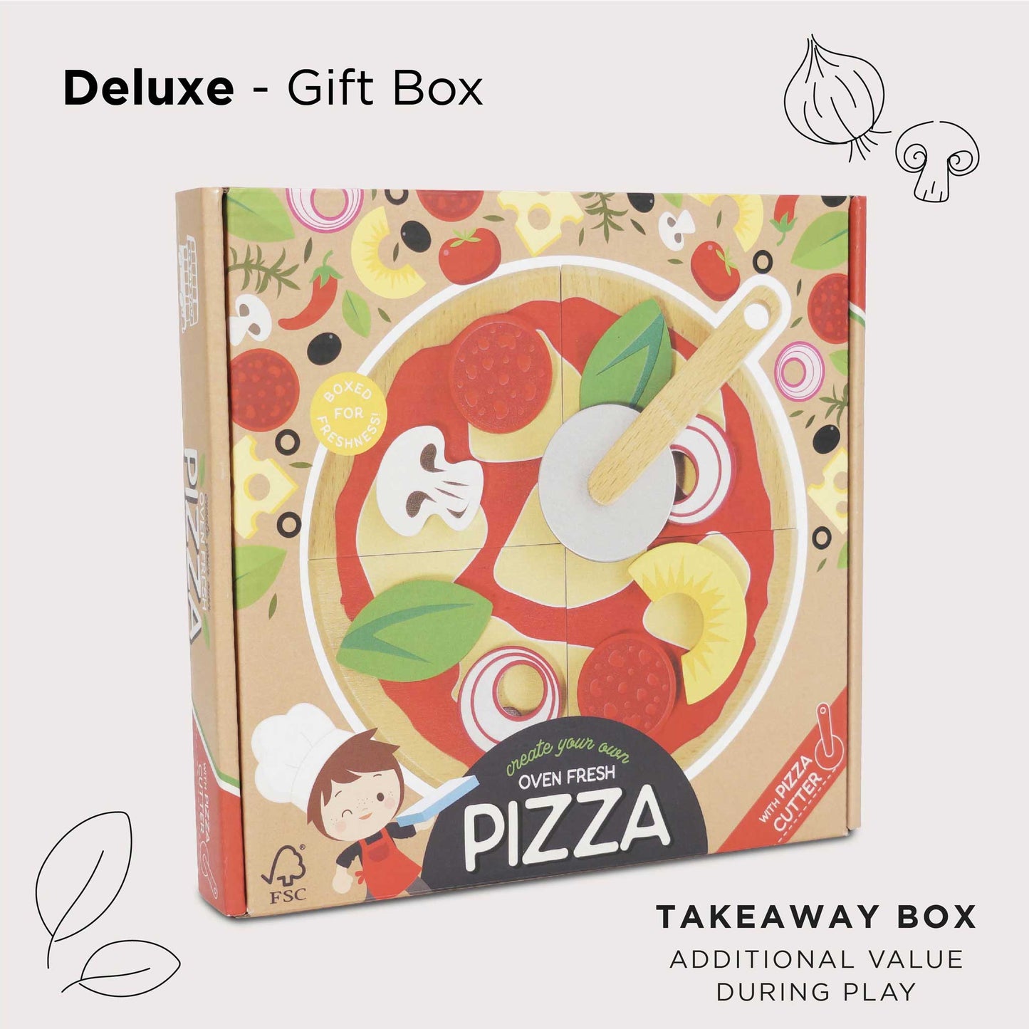Le Toy Van, Inc. - Pizza & Toppings with Slice Cutter