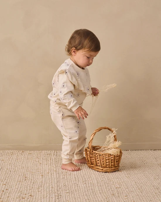 Quincy Mae - Relaxed Fleece Sweatpant || Blue Daisy