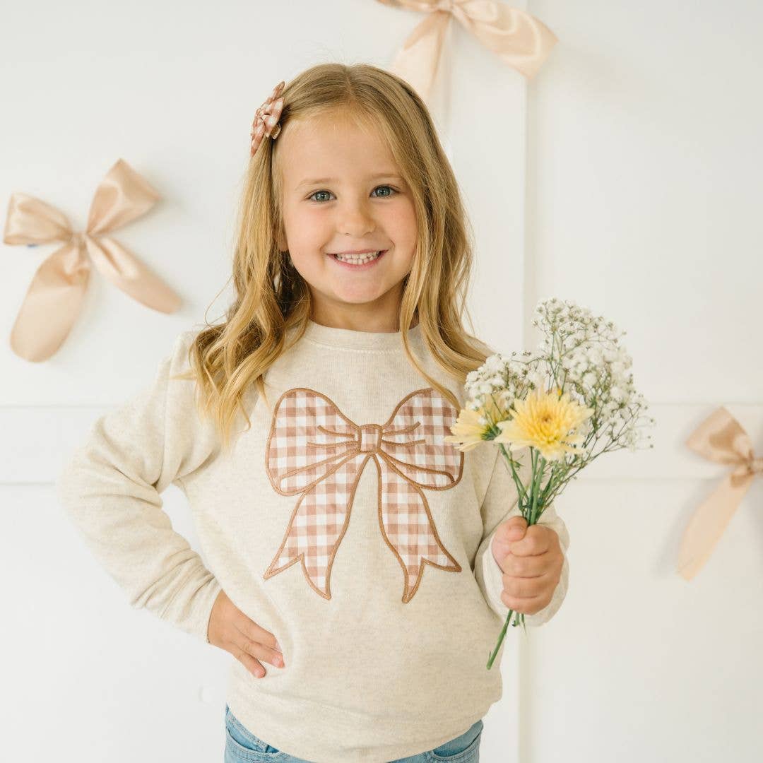 Sweet Wink - Gingham Printed Tulle Bow Clip Set - Hair Bows