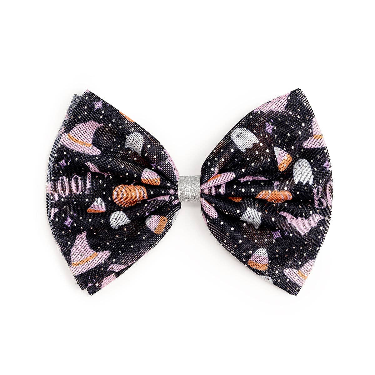 Sweet Wink - Boo Halloween Tulle Bow Clip - Kids Halloween Hair Bows