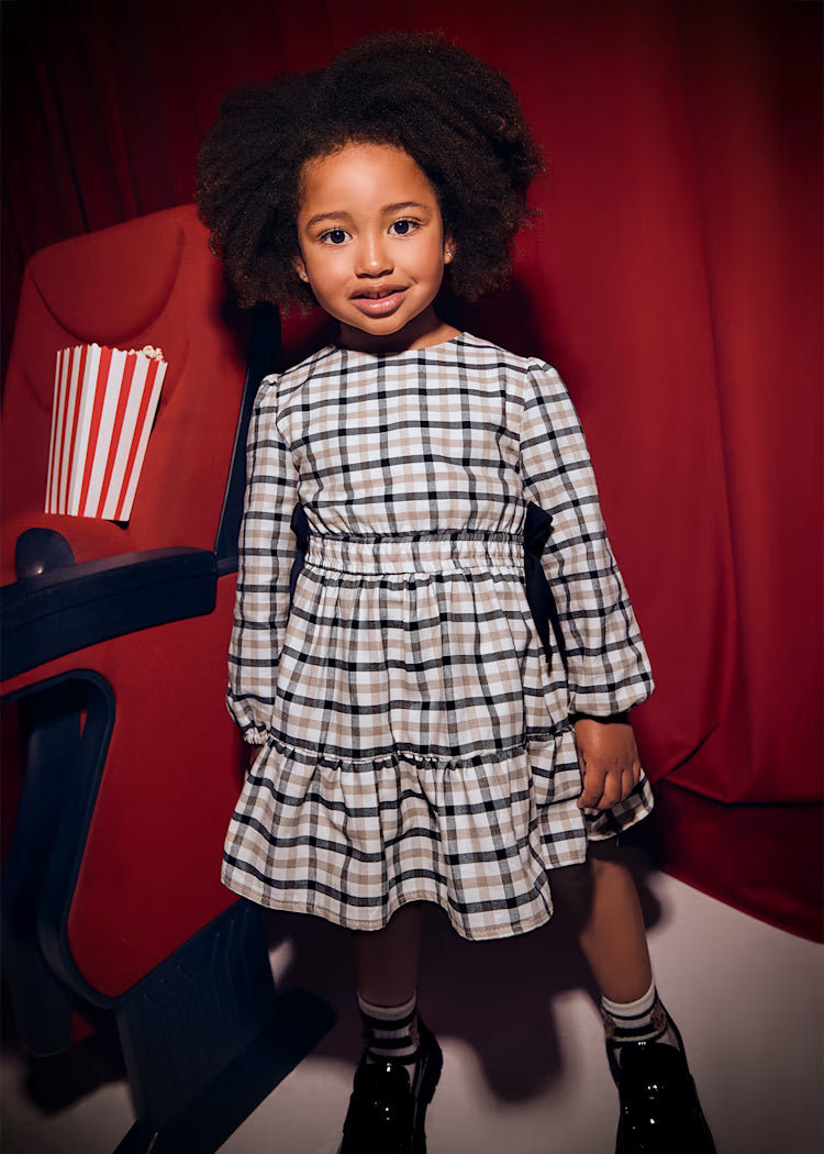 Mayoral - Plaid Dress w/ Bow Details