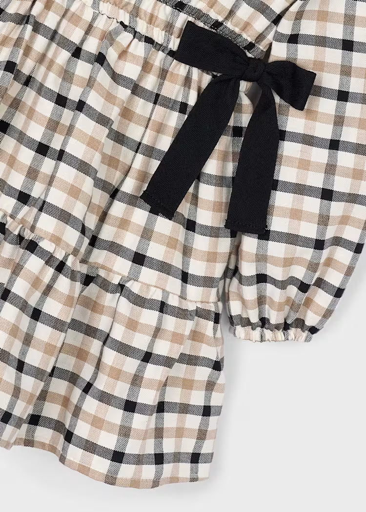 Mayoral - Plaid Dress w/ Bow Details
