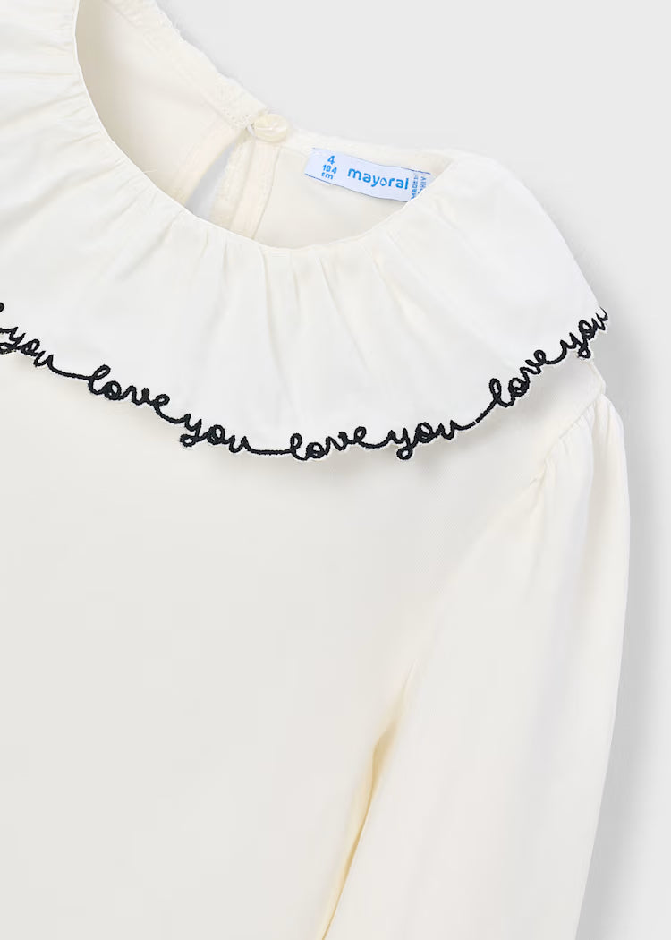 Mayoral - Love You Ruffle Collar Blouse (4149)