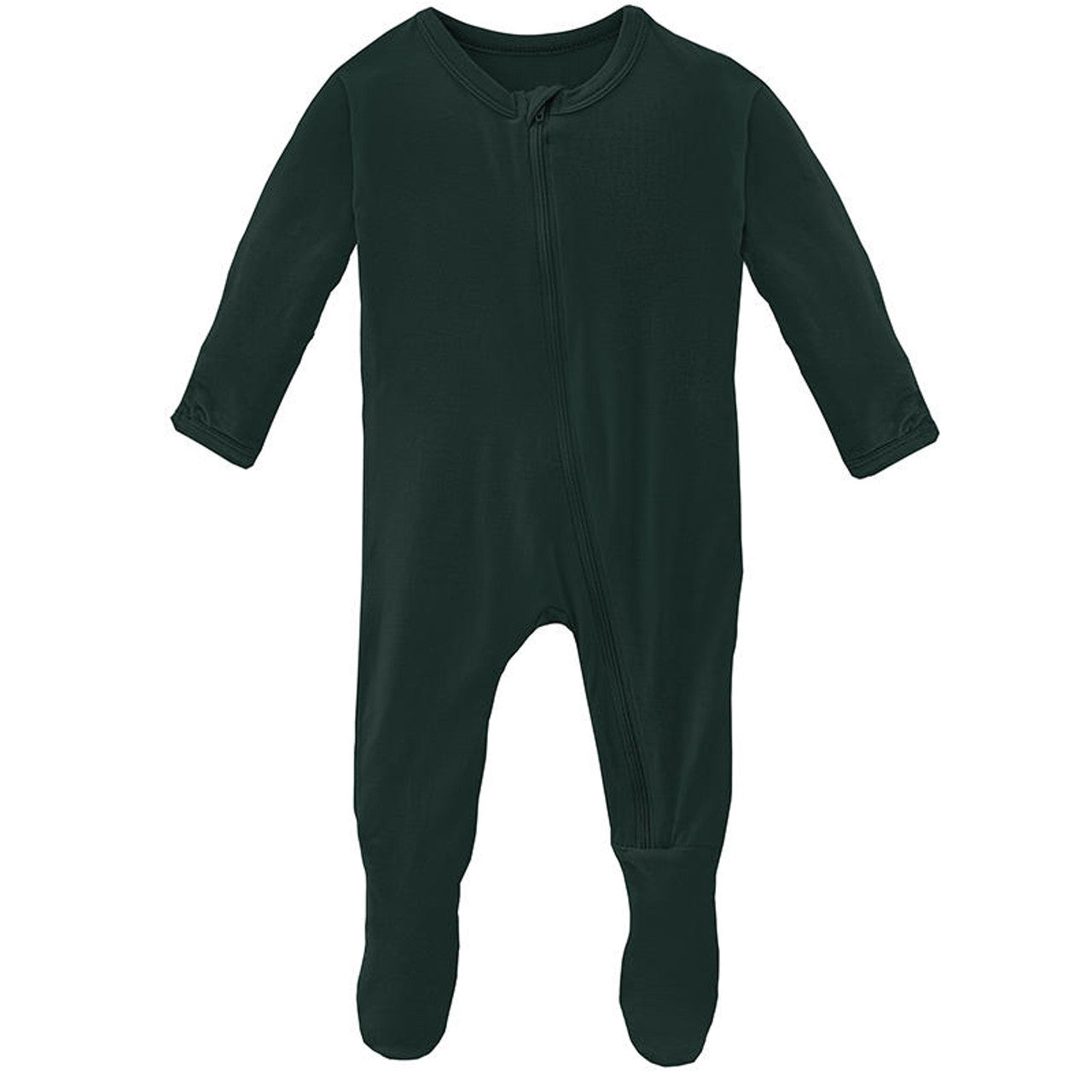 Kickee Pants - Pine Zipper PJ