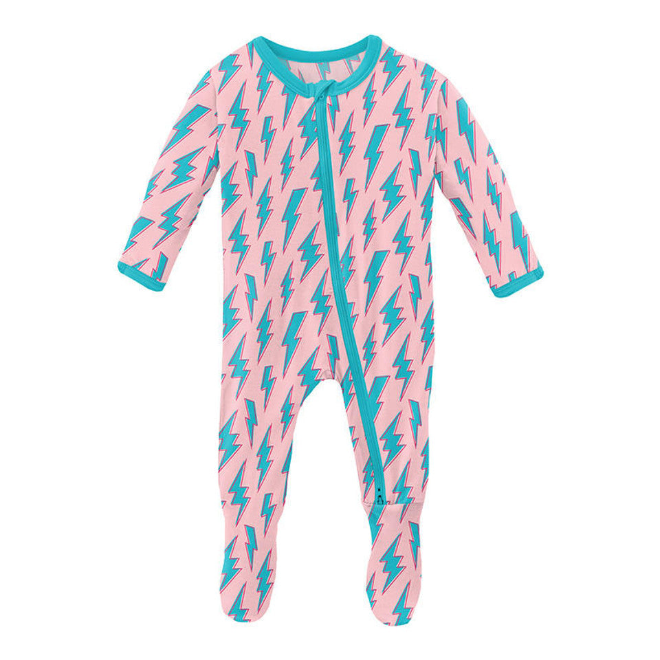 Kickee Pants - Lotus Lightning Zipper PJ