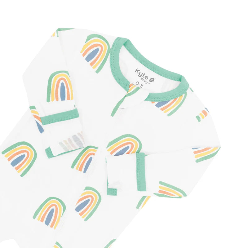 Kyte Baby - Wasabi Rainbow Zippered Footie