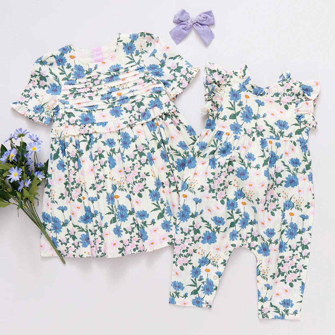 Pink Chicken - Girls Raquel Dress - Melon Daisy Floral