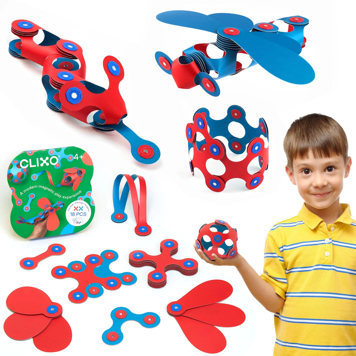 Clixo - Itsy Pack - Pink/Turquise- 18 Pieces