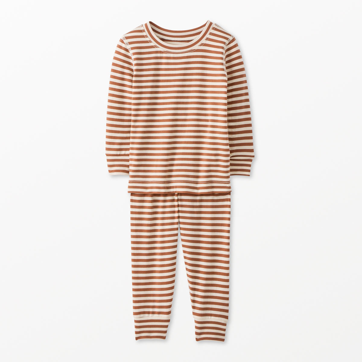 Hanna Andersson - Russet/Ecru - Long John Pajama Set in Hannasoft