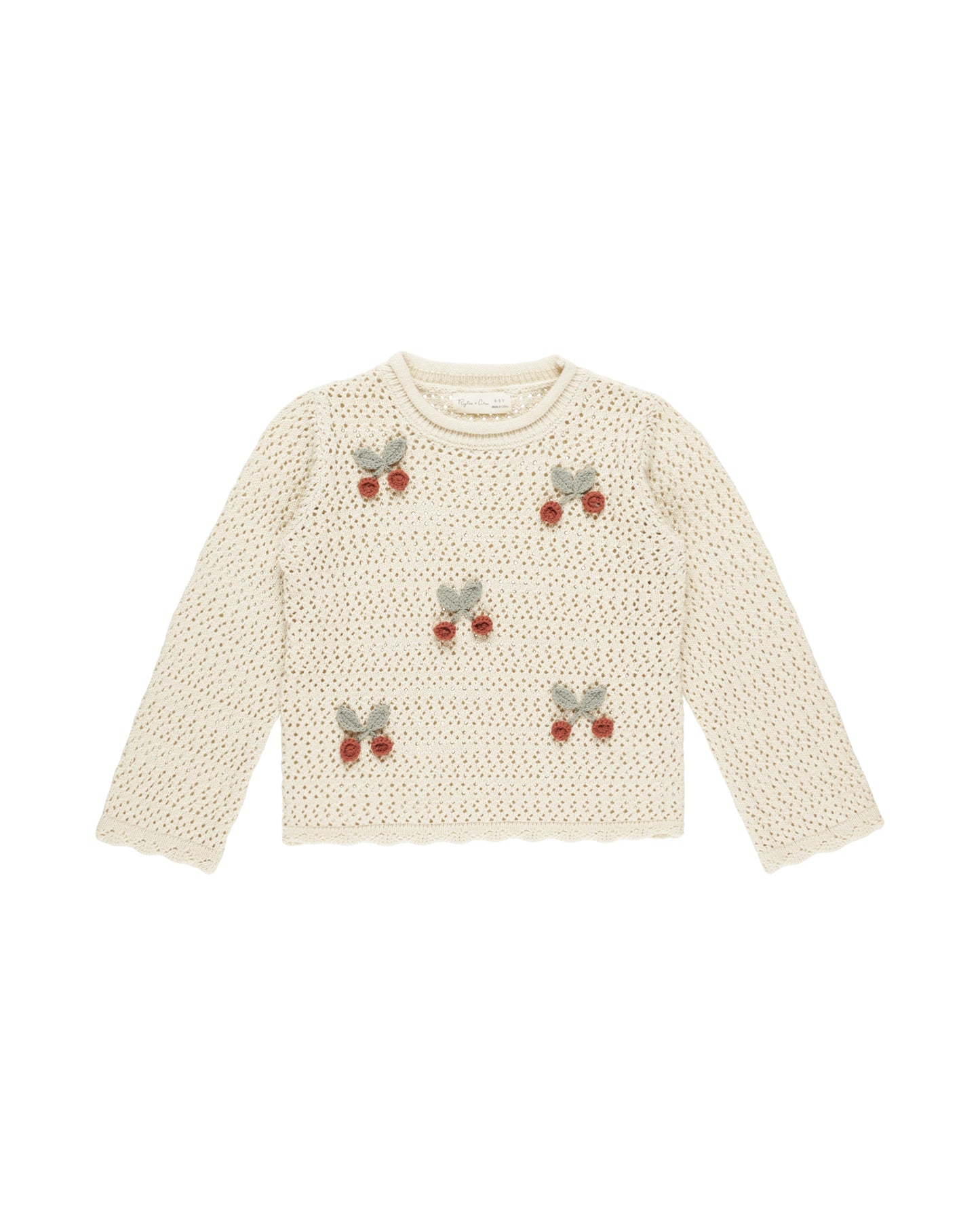 Rylee + Cru - Crochet Knit Pullover || Cherries