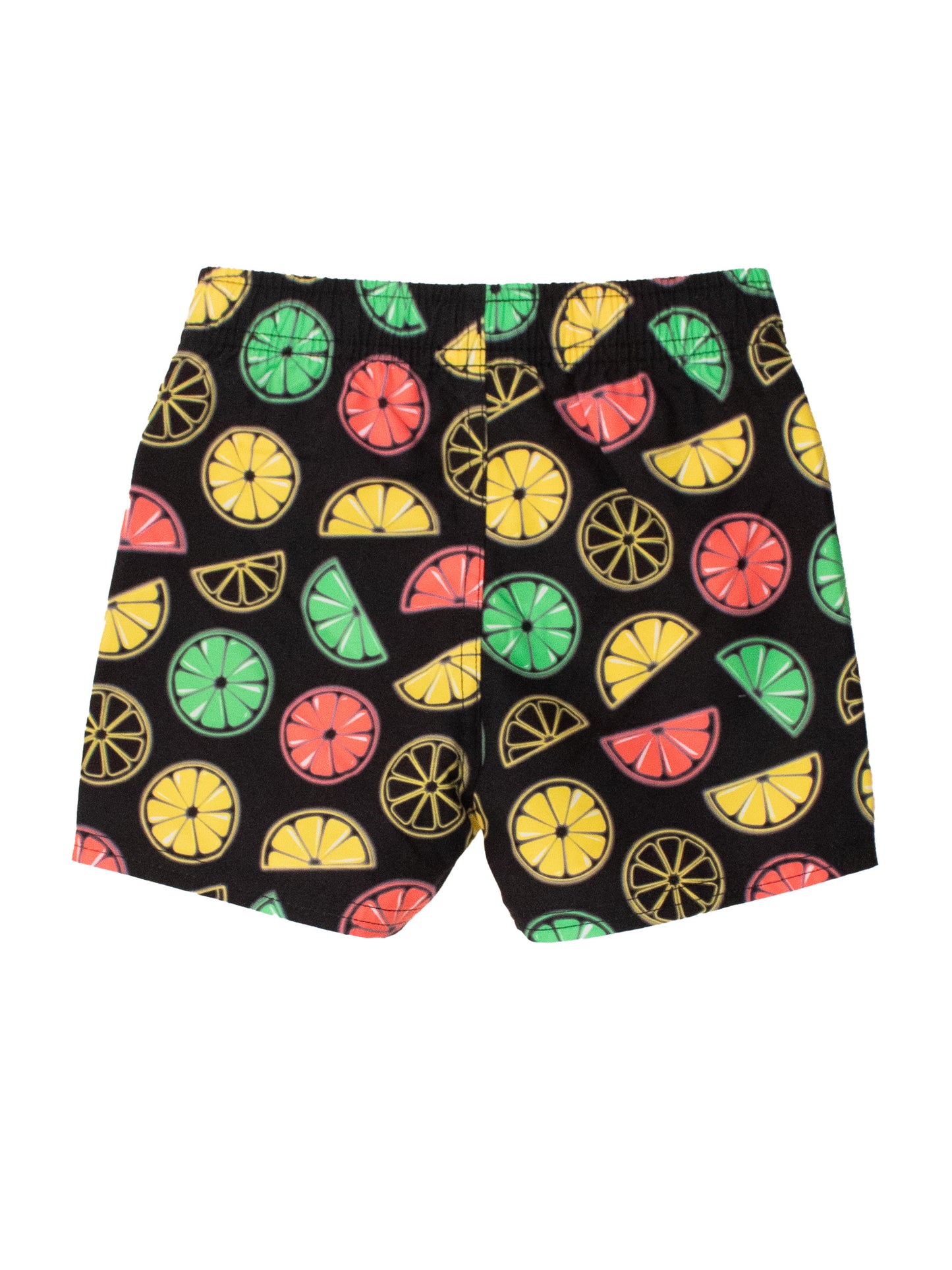 Rufflebutts/Ruggedbutts - Neon Black Citrus Swim Trunks