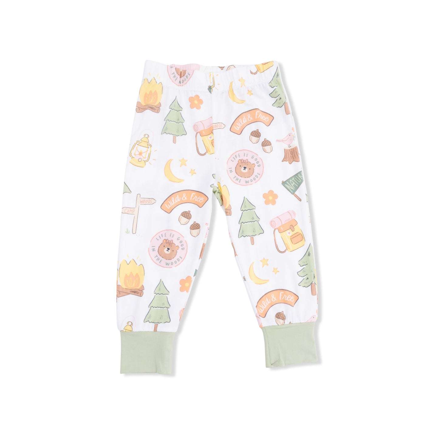 Angel Dear - Camping Pink Short Sleeve Loungewear Set