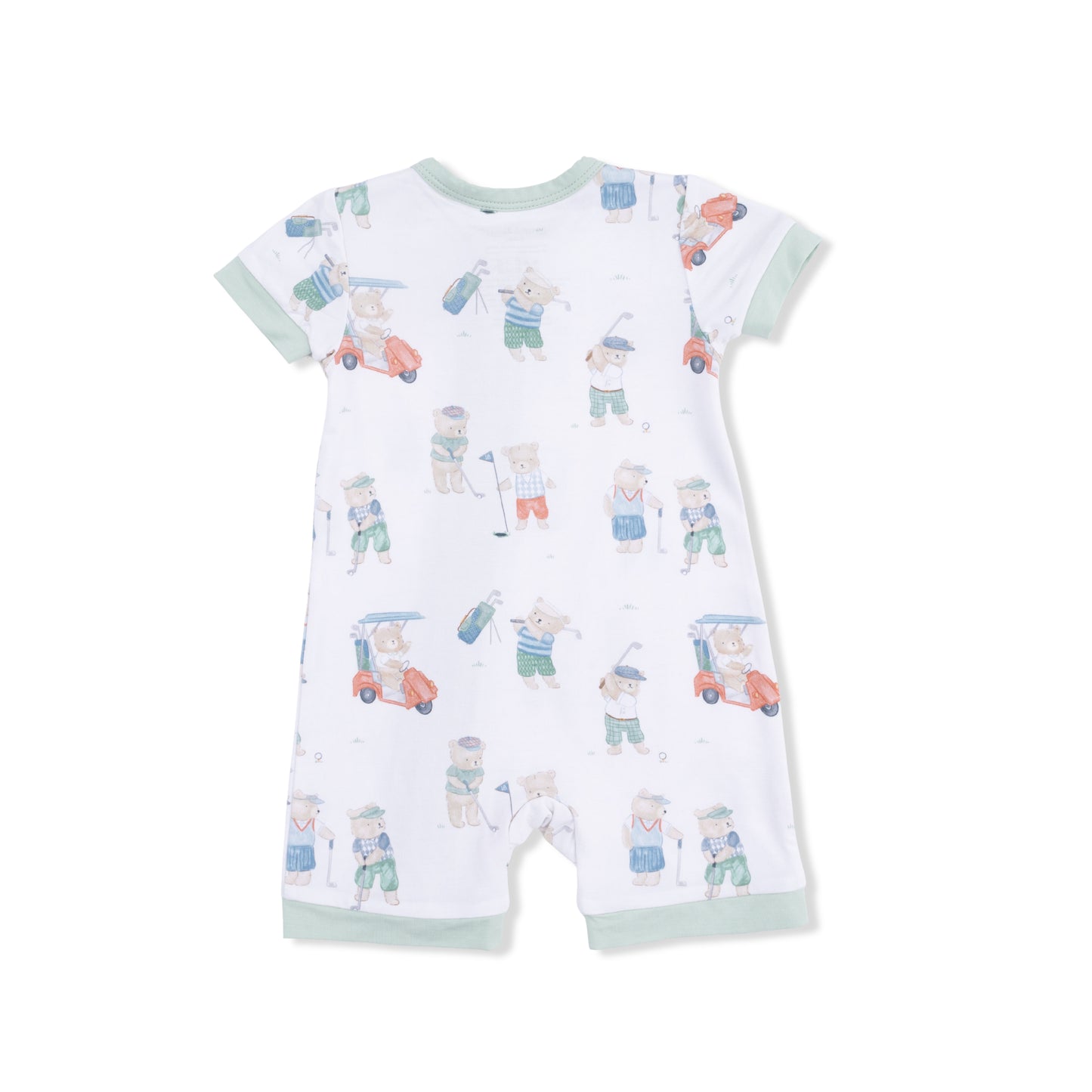 Angel Dear - Golfing Teddy Bears Shortie 2 Way Zipper Romper