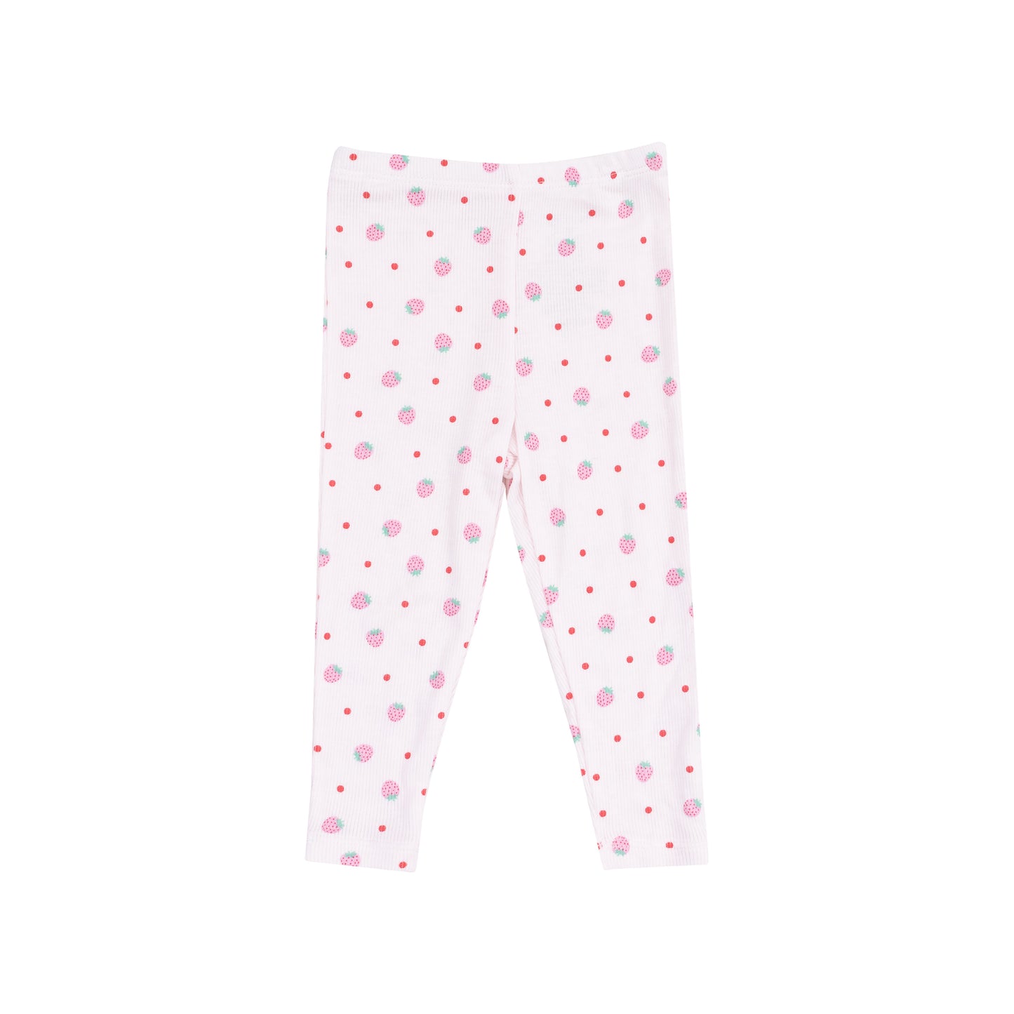 Angel Dear - Strawberry French Terry Ruffle Sweatshirt & Leggings