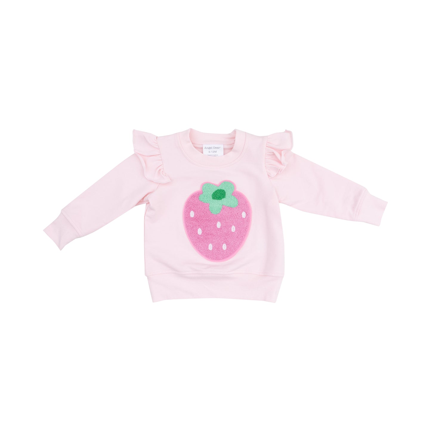 Angel Dear - Strawberry French Terry Ruffle Sweatshirt & Leggings