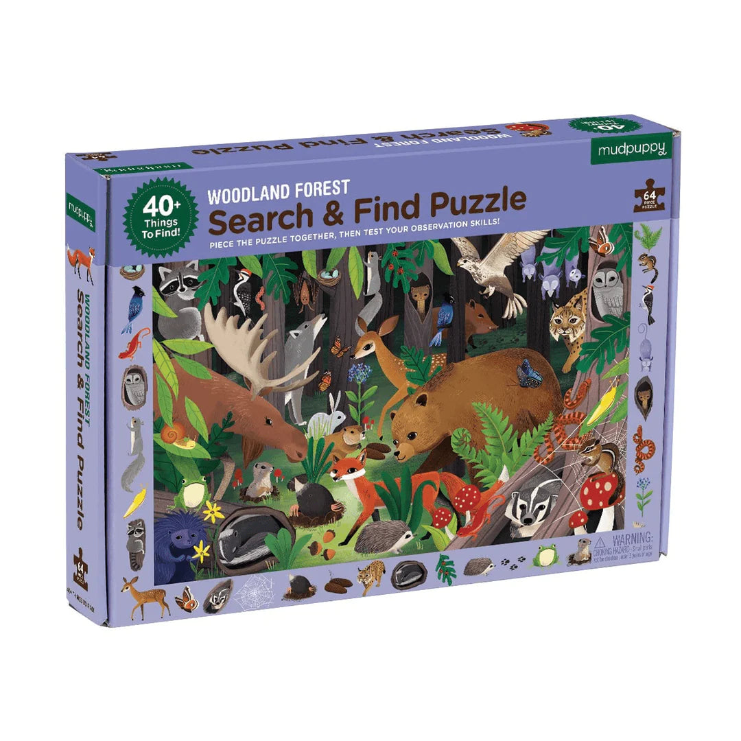 Mudpuppy - Woodland Forest Search and Find Puzzle