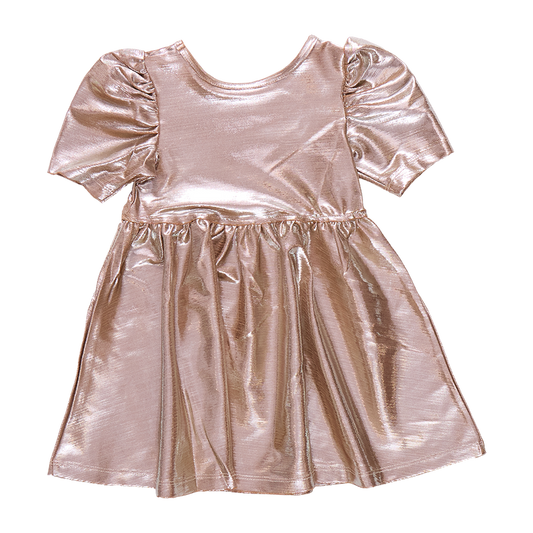 Pink Chicken - Lame Laurie Dress - Champagne Textured